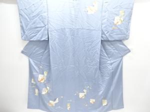 破れ色紙に花鳥模様刺繍訪問着